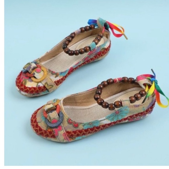 Ladies Bohemian shoes colorful 🥿❤️🧡💚🩵 - Picture 7 of 13